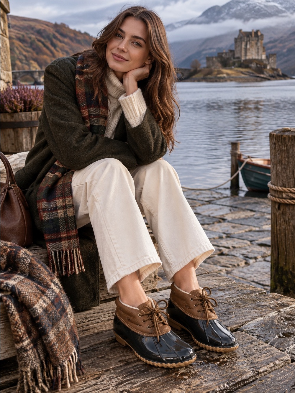 JBU Black and Brown Winter Rain Shoes